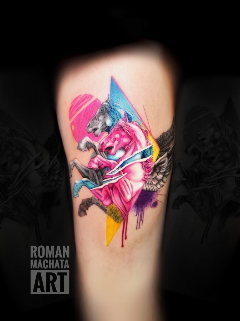 Roman Machata ART, tetovanie pegasus