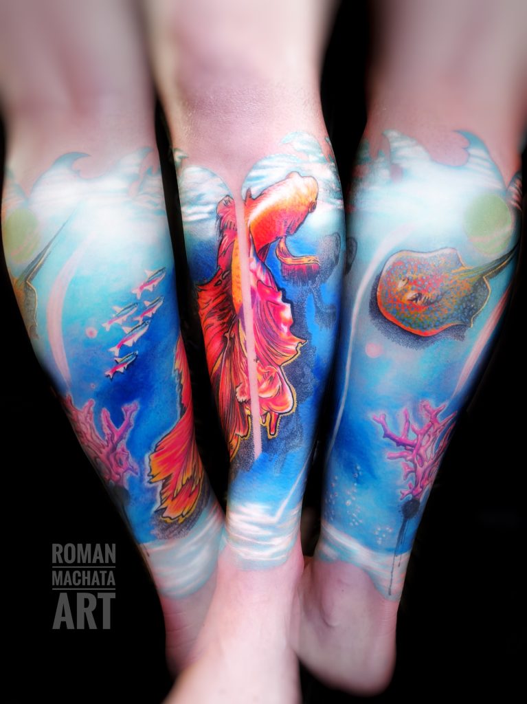 Roman Machata ART, tetovanie ryba bojovnica