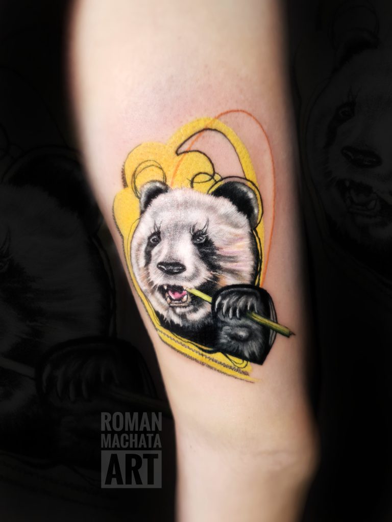 Roman Machata ART, tetovanie panda