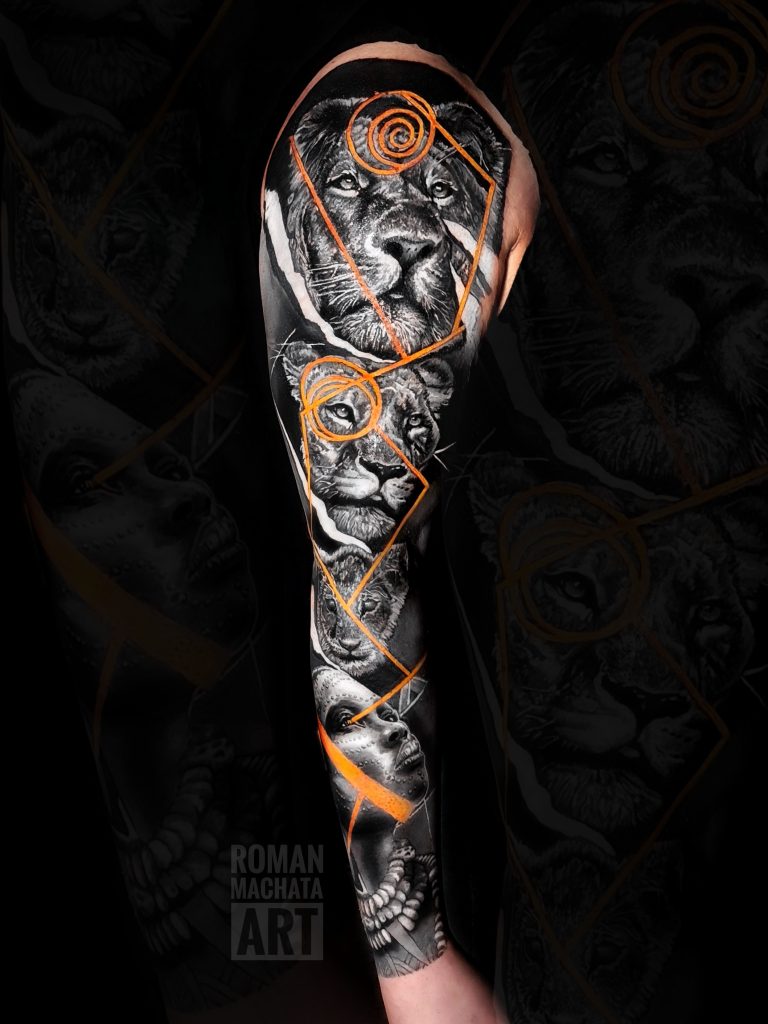 Roman Machata ART, tetovanie rodina a matka zem